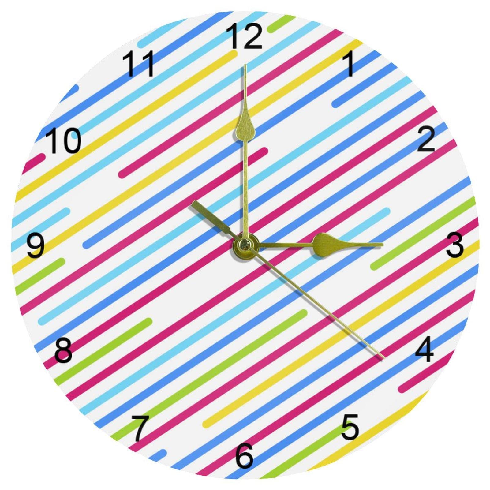 Horloge murale parallèle ronde et silencieuse pour décoration d'intérieur