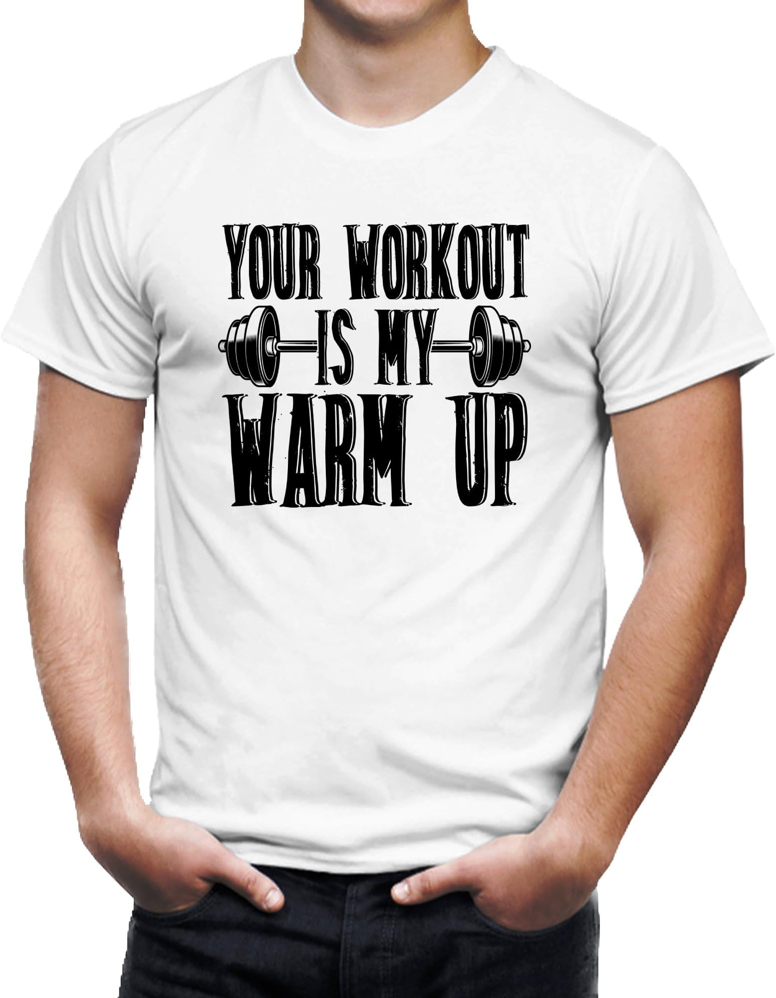 Gym Enthusiast T-Shirt, Your Workout is My Warm Up, Motivational Fitness Tee, Unisex Weightlifting Shirt, Athletic Apparel