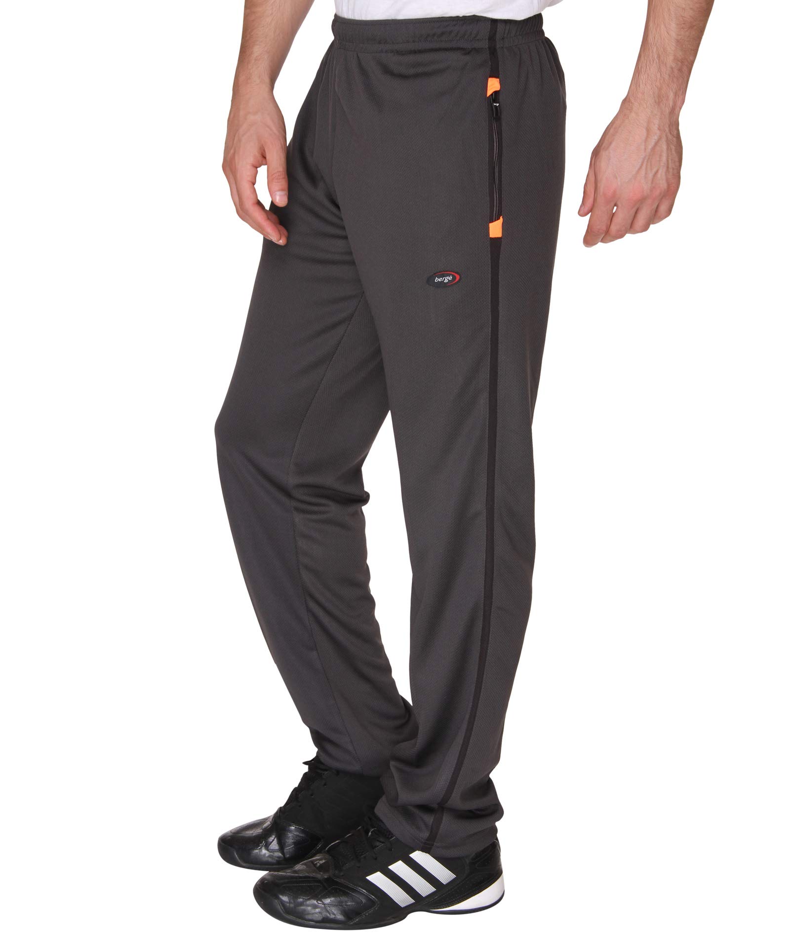 berge' Men's Instadry Slimfit Track Pant with Secure Zipper Side Pockets for Sports Exercise Gym Running Work from Home Comfort-picture-46