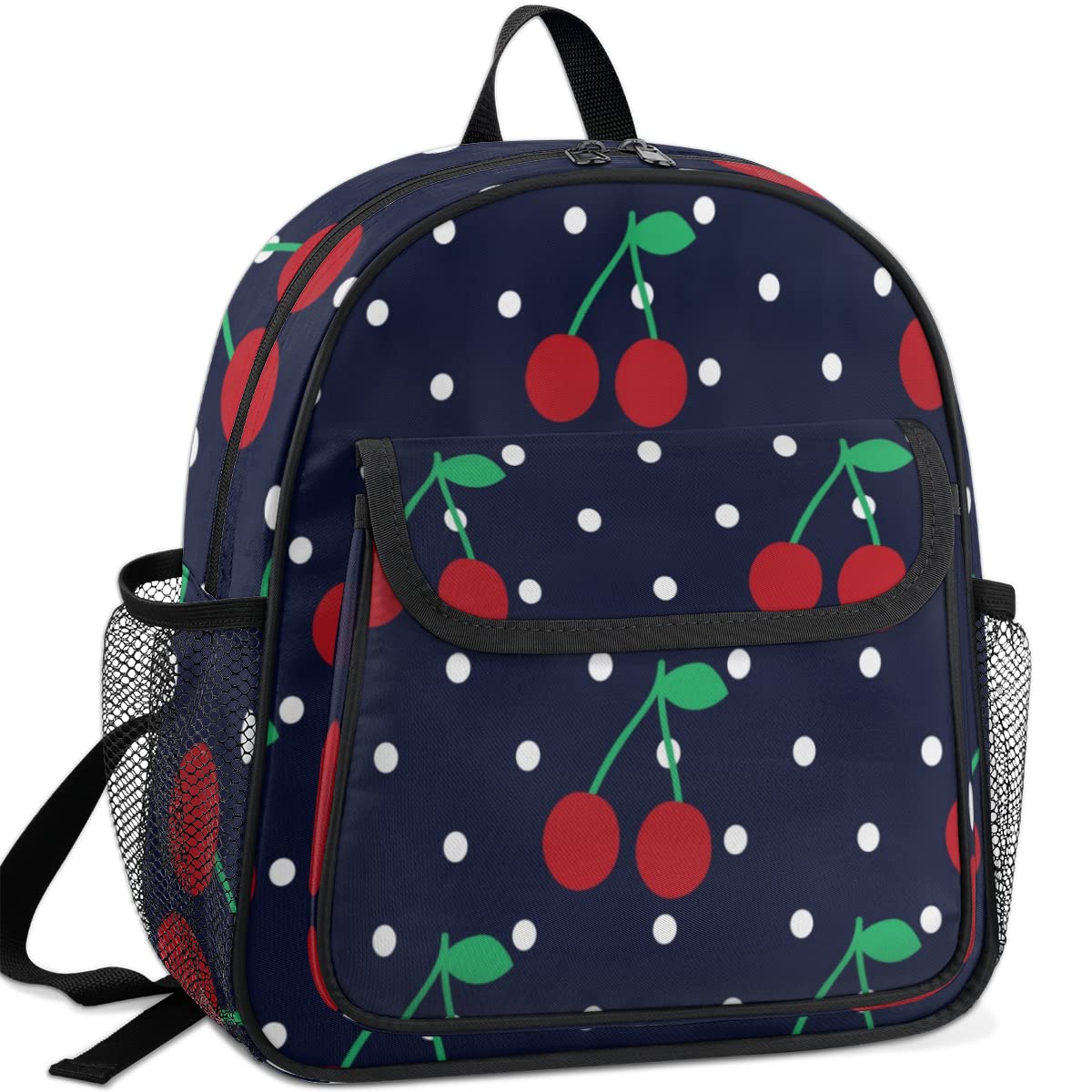 TropicalLife Cherry Dots plecaki dziecięce dla chłopców i dziewczynek, owocowa wiśnia maluch lekki plecak do szkoły przedszkola torba na książki, wielobarwny