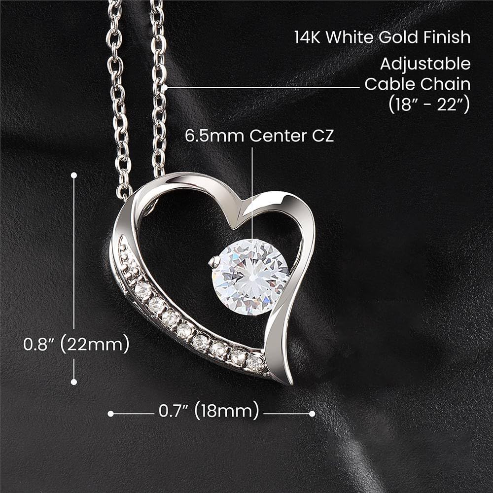 To My Wife Necklace From Husband - Forever Love Necklace for Women with Gift Box - Sentimental Birthday Christmas Anniversary Valentine's Day Gift for Her - Image 5