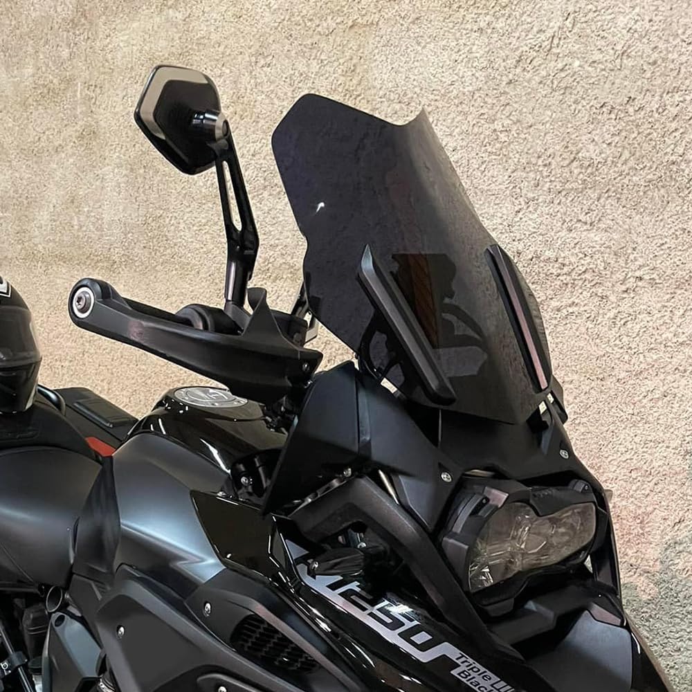 Parabrezza paravento windshield windscreen screen bubble double fumè NERO R 1200 GS 1200 GS LC ADV R 2013-2018 1250 GS 2019-2024 STD ADV