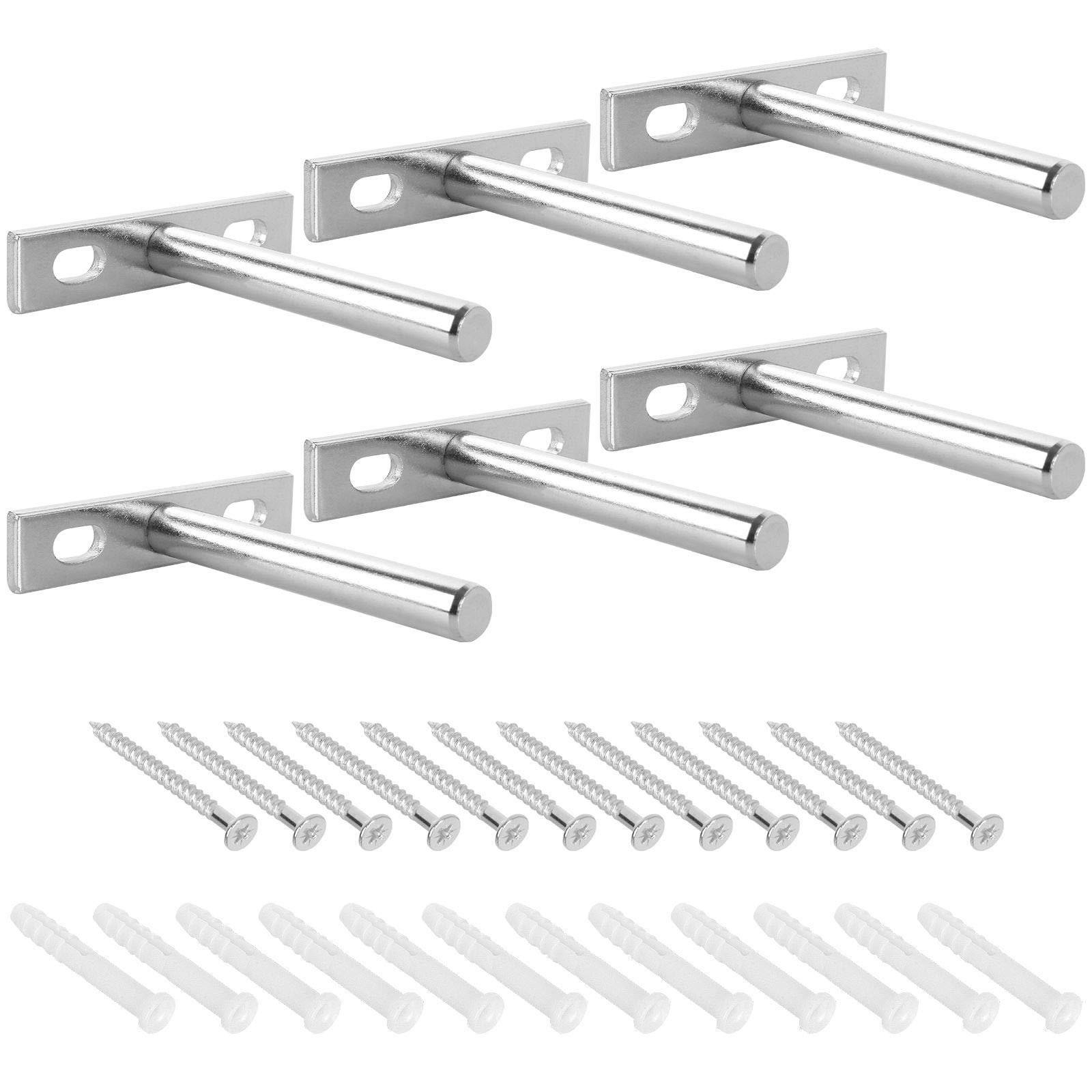Buy LISHINE 6 PCS Heavy Duty Floating Shelf Bracket, 3 Inch Hidden