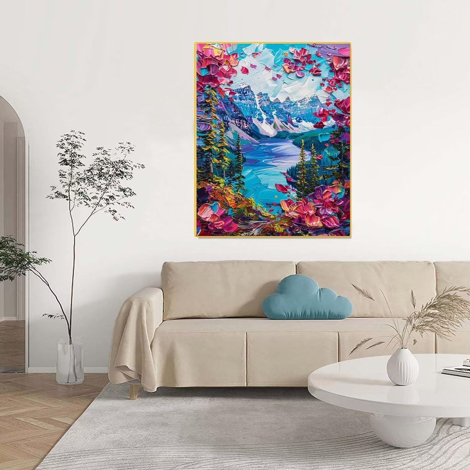 Kit Peinture Par Numéros Paysage - Toile 30x40cm, Peintures Acryliques - Déco Maison Adulte