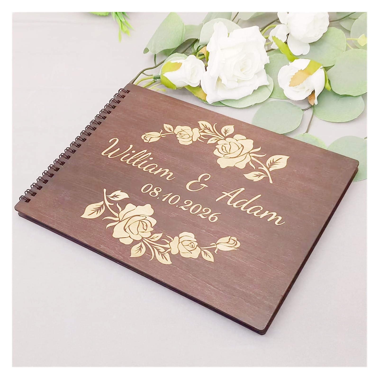 Libro Firmas Boda Libro de visitas madera for álbumes recortes bodas
