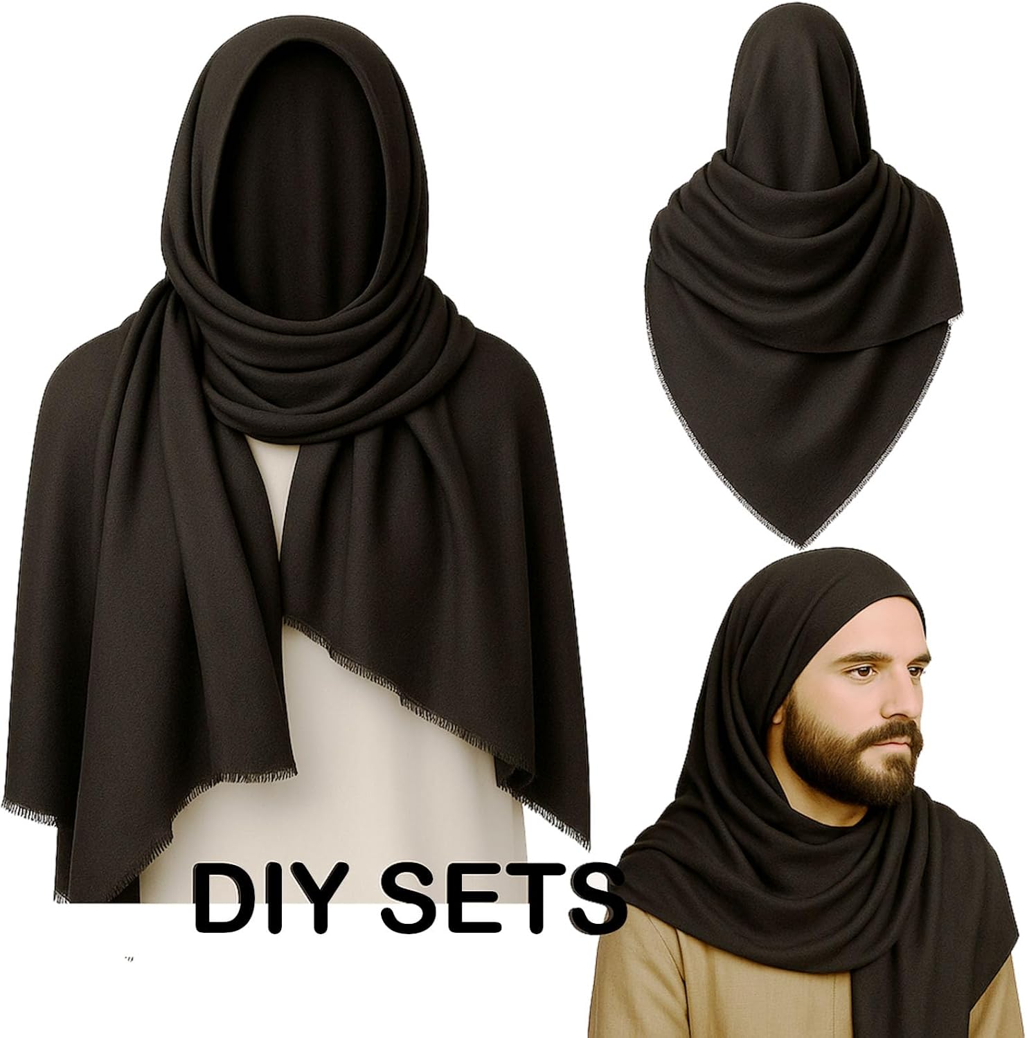 8 Pcs Mens Renaissance Costume Medieval Pirate Shawl Belt Pouch Shoulder Armor Arm Bracers Belt Sword Bag Cosplay Accessory - Image 7