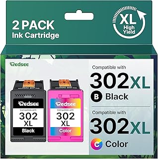 302XL Cartuchos de Tinta Remanufacturado para HP 302 XL Negro y Color Cartucho de Tinta 302 Impresora Compatible para HP Envy 4524 4520 4527 DeskJet 3630 2130 OfficeJet 3831 3835 5230（2-Pack）