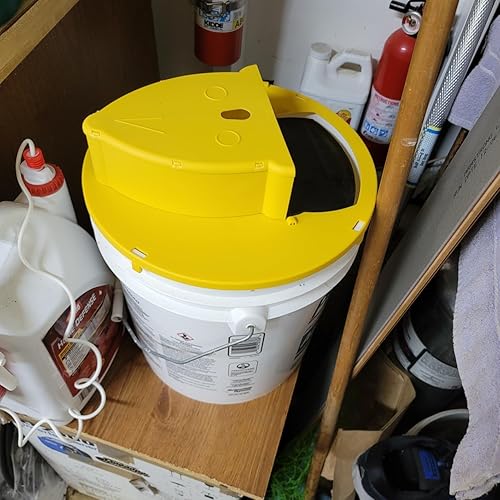 Miniatura 8 de Trampa para ratones adaptada a tapa de cubo de 5 galones, trampa para ratas, reinicio automático para uso en interiores y exteriores, reutilizable