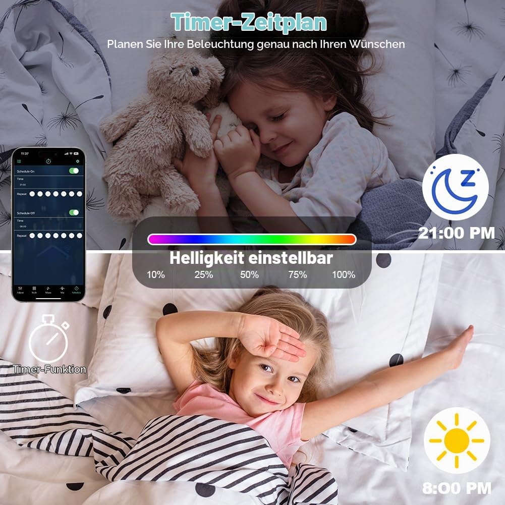URAQT Sechseck Gaming Wandleuchte, 12 Stück Hexagon LED Panel RGB Smart Wand Panel App Steuerung Musik Sync Wandbeleuchtung Smart Sechseckige Gamer Room Deko Modular Lampe