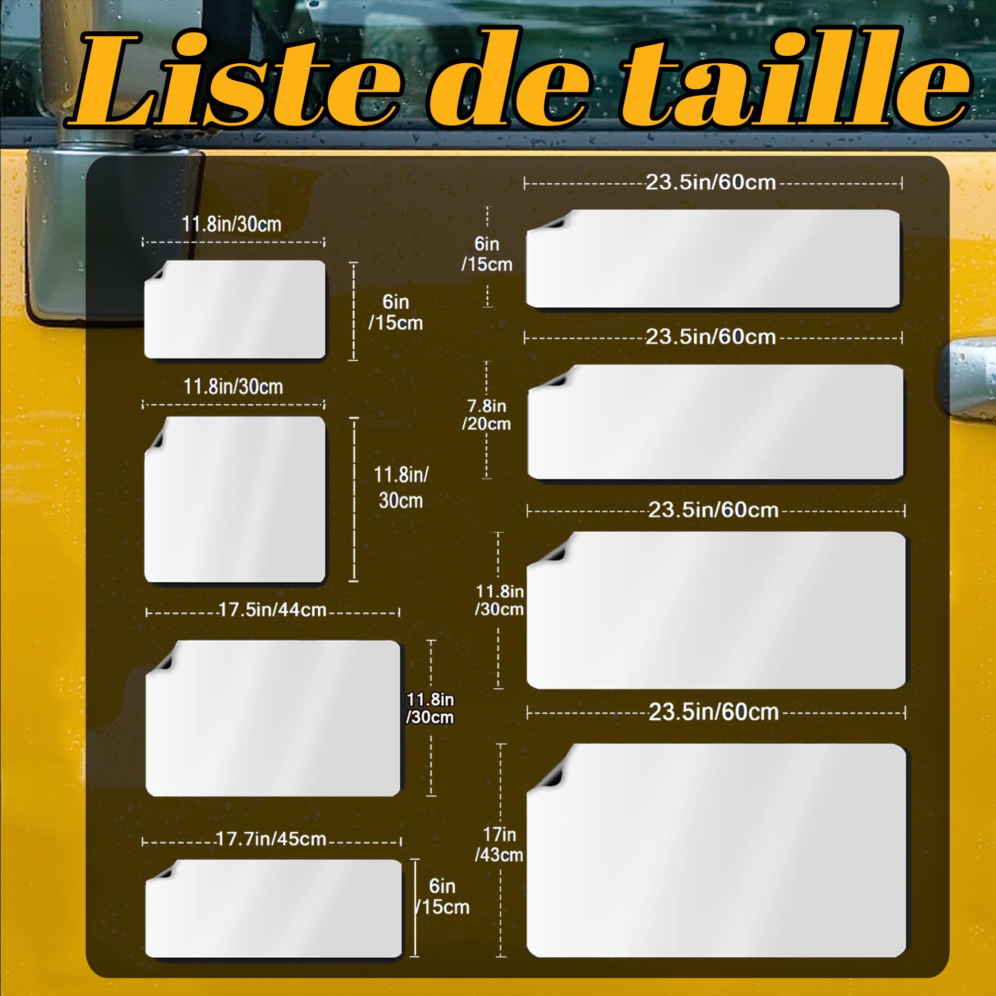Autocollants magnétiques personnalisés, Panneau magnétique pour Voiture, avec Texte et Photo personnalisés, Alternative aux Autocollants de Voiture et à Ventouse.