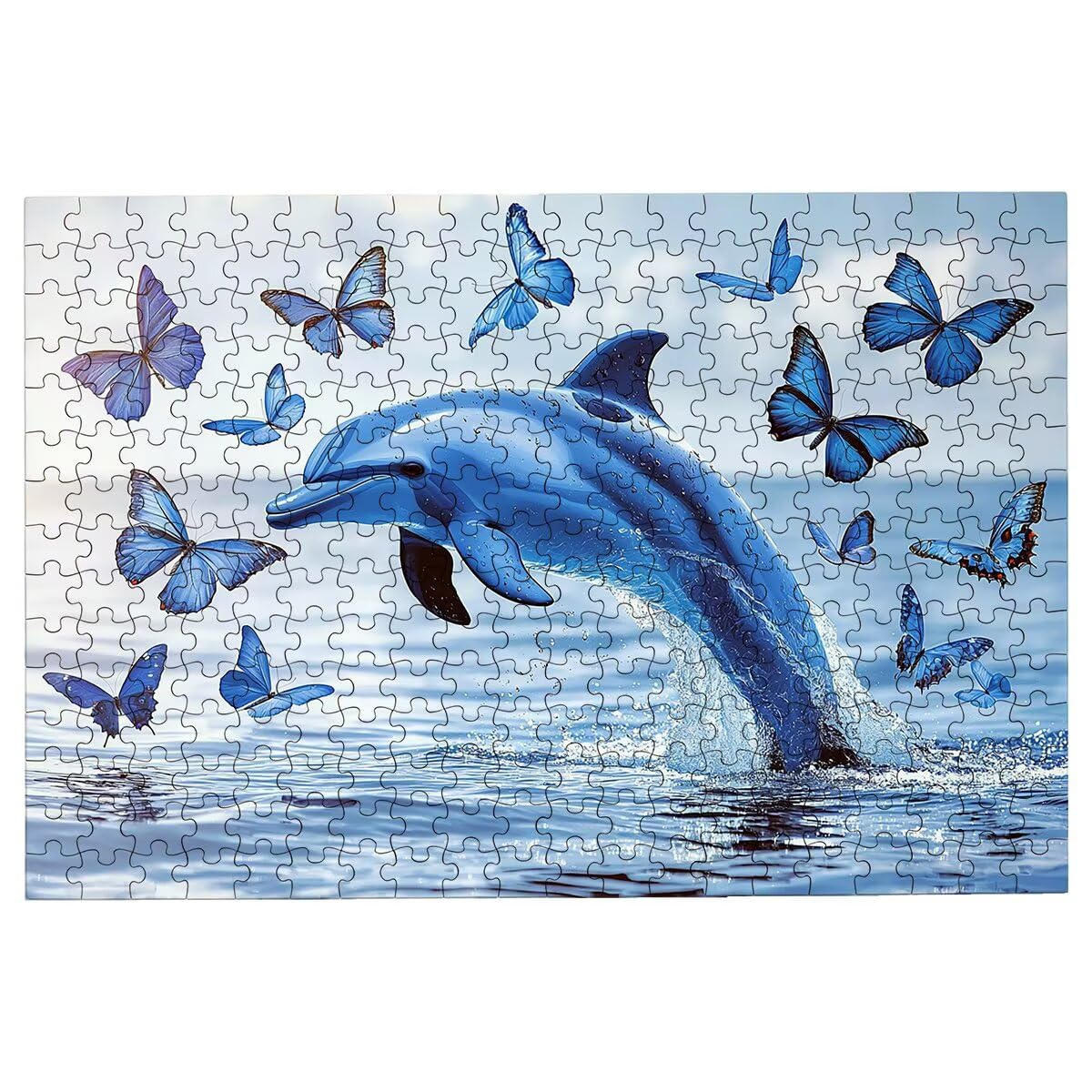 Puzzle 3000 sztuk delfin, puzzle motyl, puzzle 3000 dorosłych, puzzle dla dorosłych z pudełkiem prezentowym, drewniane puzzle dla całej rodziny, oryginalne prezenty dla kobiet -3020