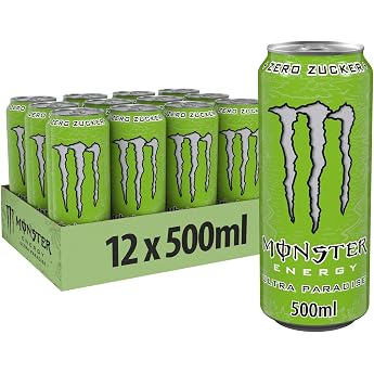 Monster Energy Ultra Paradise - Caffeinated Energy Drink with Combination | Caffeinated energy drink with combination of appl