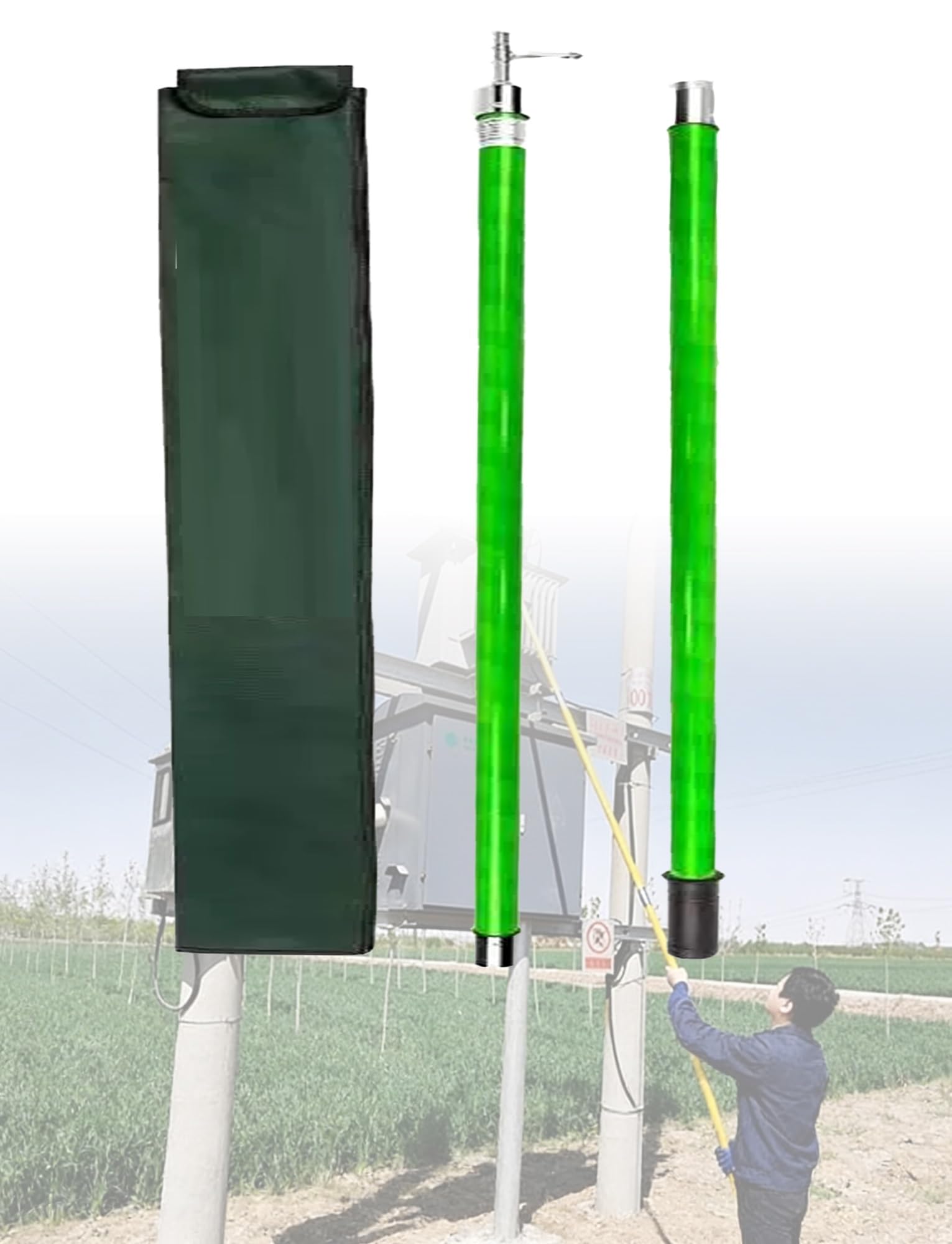 High Voltage Insulated Rescue Hook Pole for Electrical Safety and Emergency Maintenance in Power Stations and Industrial Settings