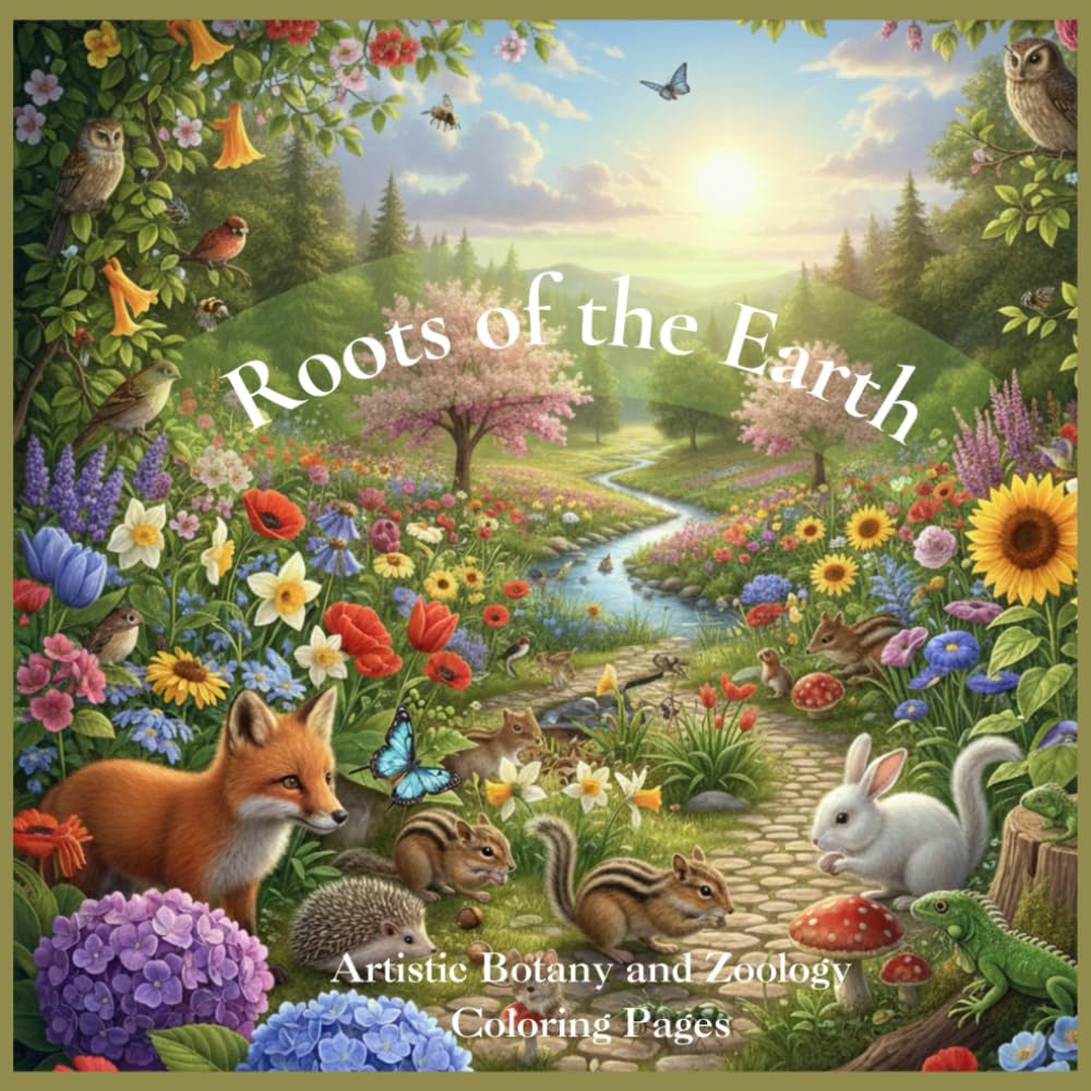 Roots of the Earth Coloring Book: Natural harmony: fauna and flora to bring life with color.
