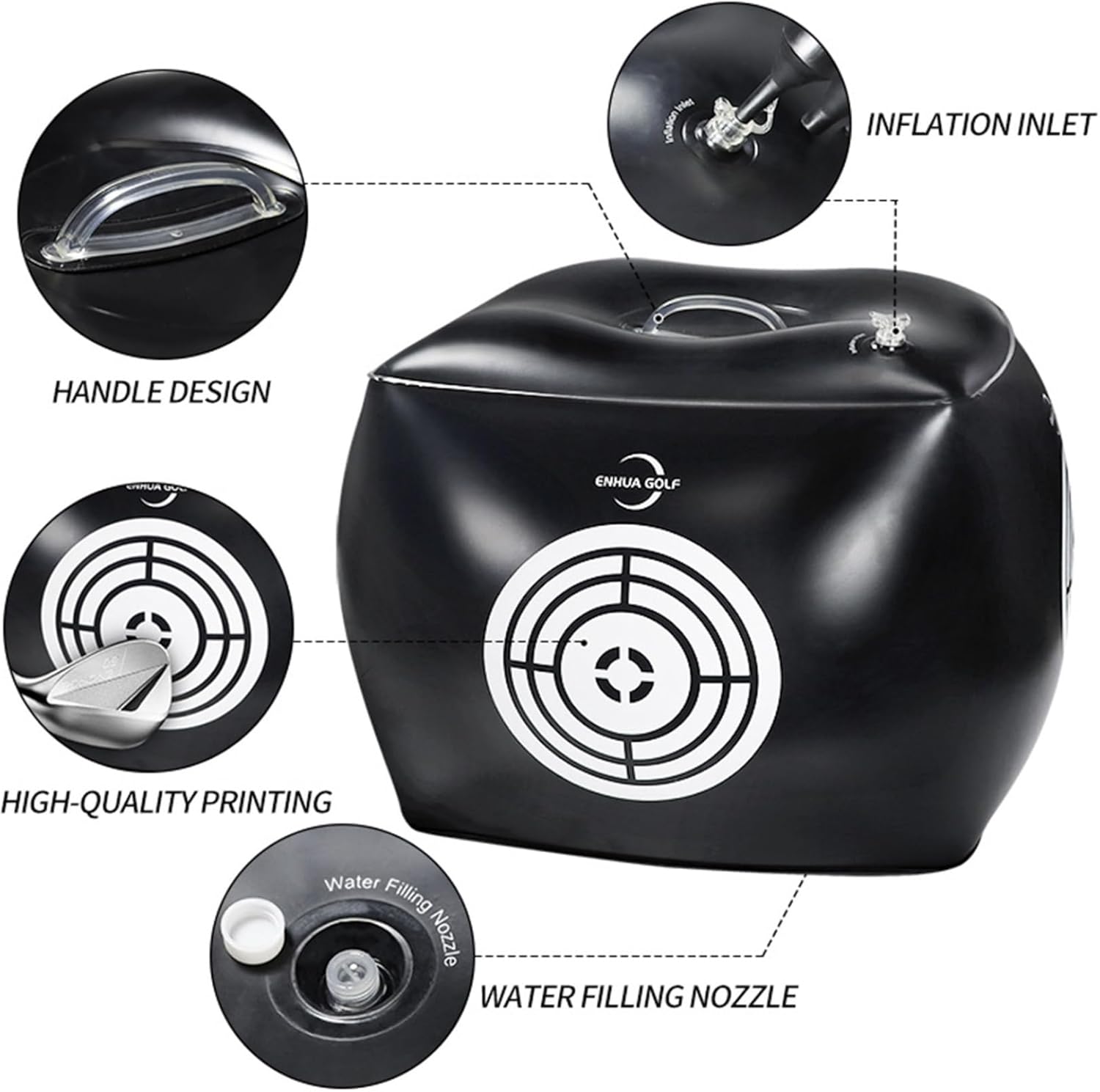 Shinsto Golf Powerful Shot Trainer - New Water/Air Fill Hitting Bag, Durable Swing Practice Tool