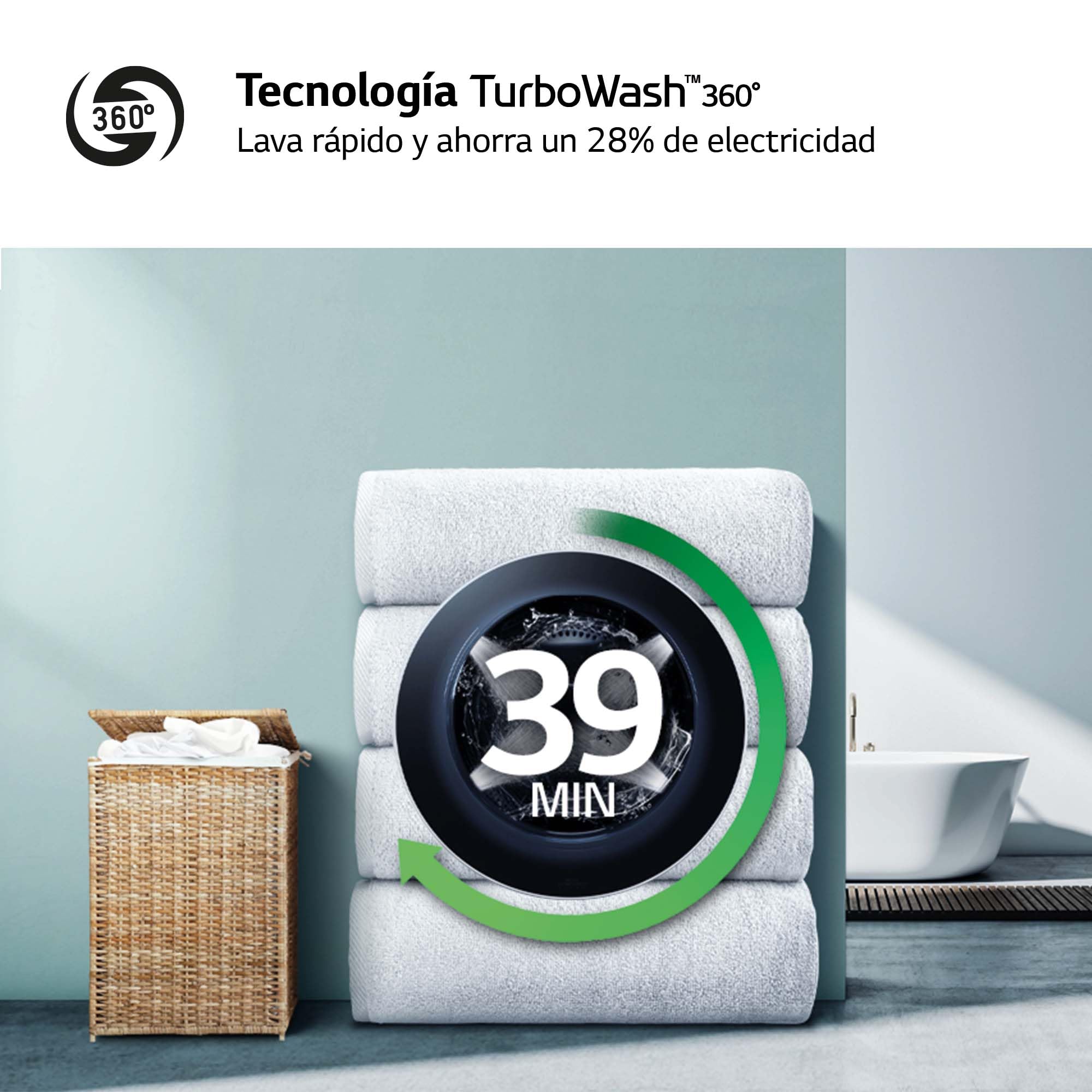 LG F4WR7010AGS - Lavadora Inteligente, 10kg, AI Direct Drive, 1400rpm, Carga Frontal, TurboWash 360º, Casificación A, Serie 700, Inox Grafito