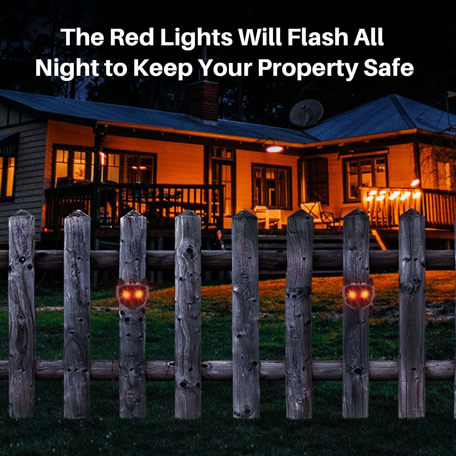 2024 Upgraded Solar Animal Repellent Outdoor,4 Pack Racoon Repellent