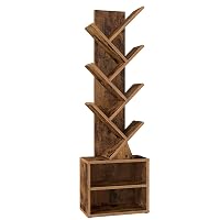 VASAGLE CUSTOS Collezione - Libreria ad Albero, Scaffale da Pavimento Moderno Autoportante