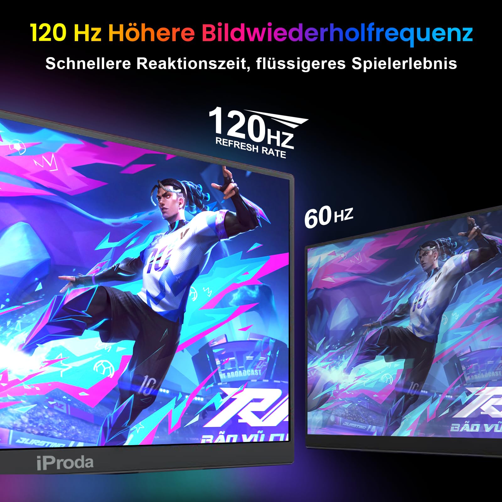 18.5" Portable Monitor 100% sRGB, 1080P Tragbare Bildschirm | Laptop Bildschirm Erweiterung mit USB-C HDMI eingebauten Lautsprechern Display für PC, Handy, Xbox, PS 3/4/5 & TV