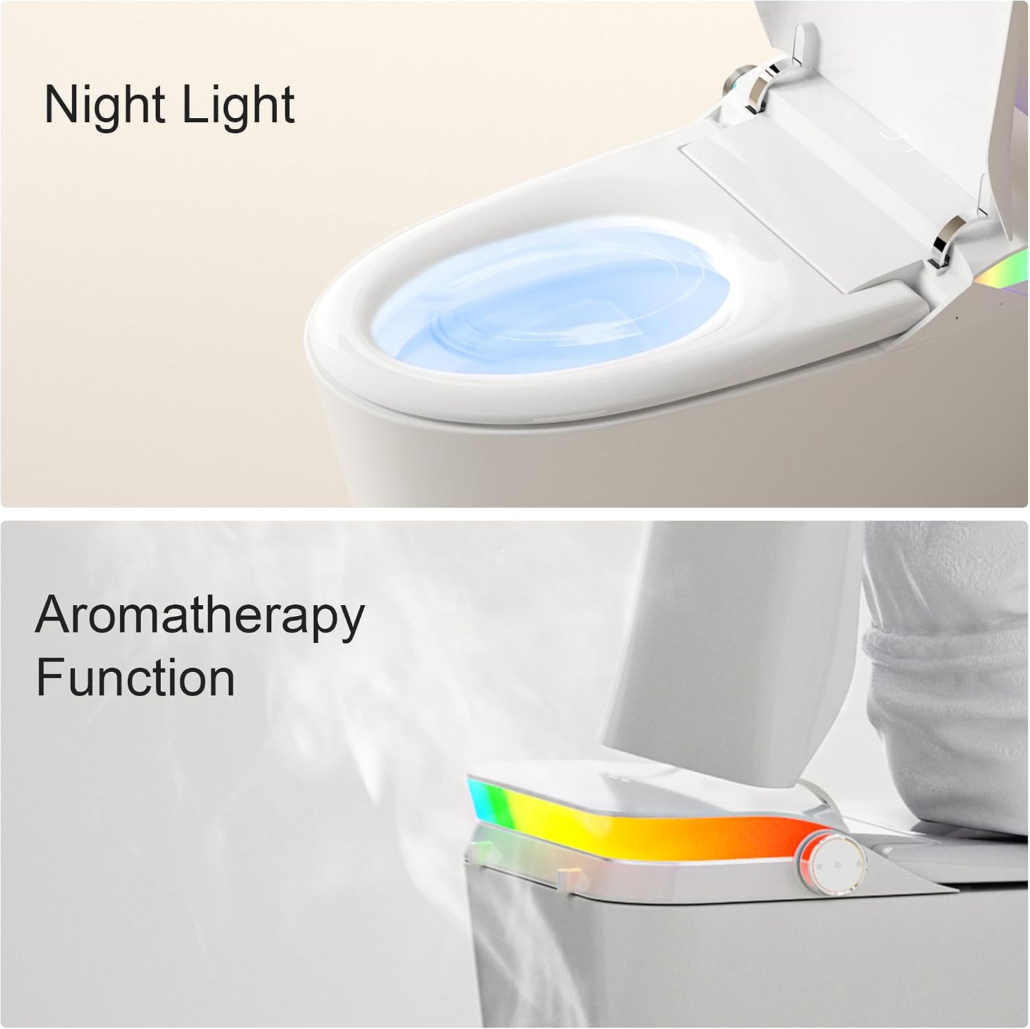Smart Toilet, One Piece Bidet Toilet for Bathrooms,Toilet with Warm Water Sprayer & Dryer, FootSensor Operation, Heated Bidet Seat, Auto SmartToilet with LED Display (K4 Max)