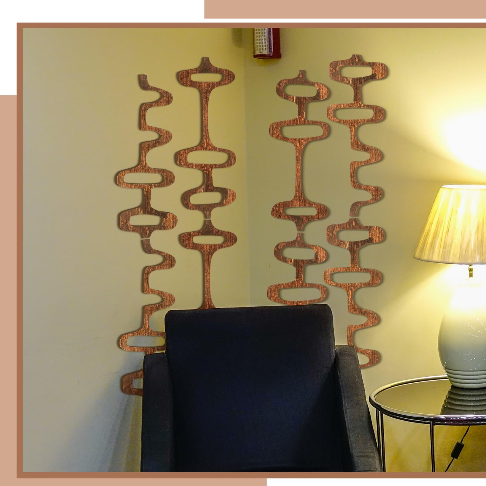 31.5" Large 3D Abstract & Geometric Metal Wall Decor Art For Living Room Bedroom 46416 - View #7