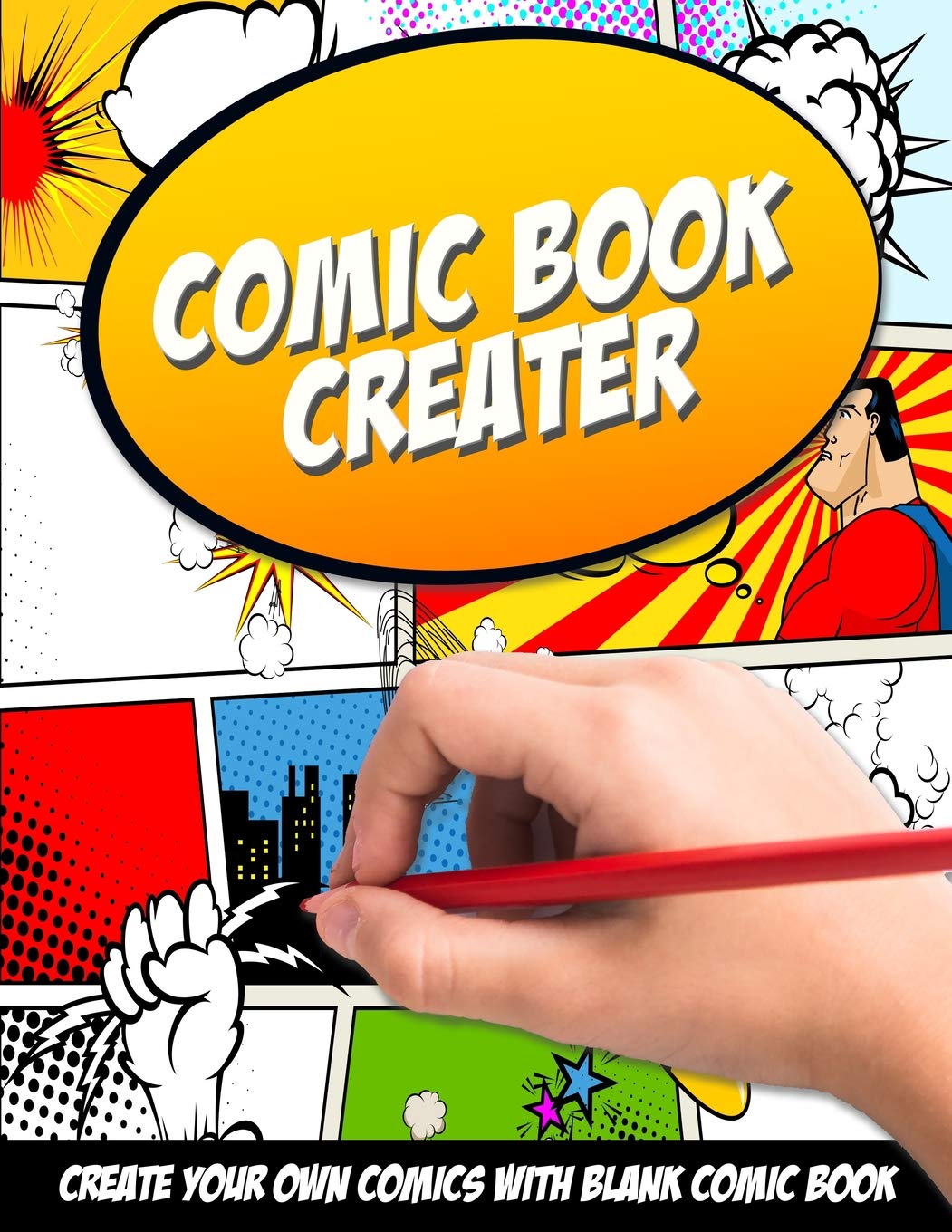 Comic Book Creator: Create Your Own Comics With Blank Comic Book: Large page 8.5" x 11" and a lots of templates