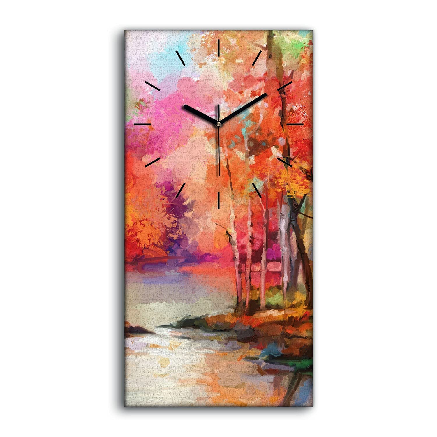 Horloge sur toile déco salon pour une ambiance automne
