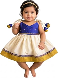 Stanwells Kids New Born Baby Silk Frock for Naming Ceremony - Infant Festive Indian wear Price In India
