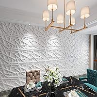 Vista 4 de Art3d - Paneles de pared con franjas, blancos, 19.7 × 19.7 pulgadas (paquete de 12)