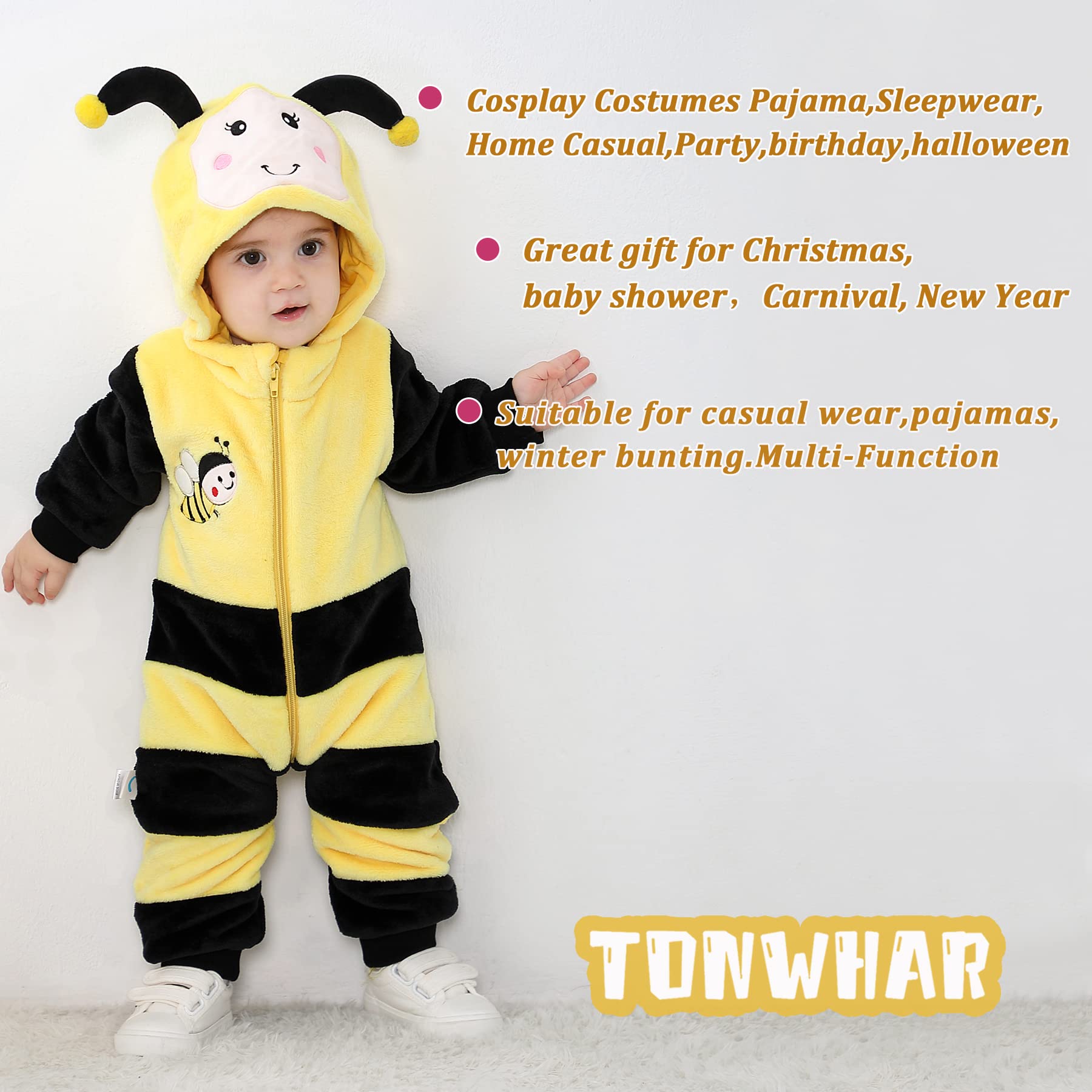 TONWHAR Kid's And Toddler's Animal Halloween Costume Outfit Baby One-Piece Rompers Onesie — view 6