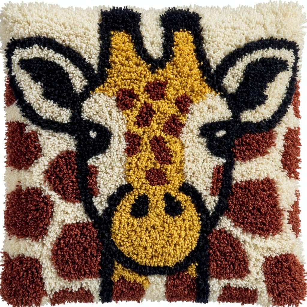 kitphoenix DIY Latch Hook Kits Giraffe Latch Hook Kit 43Cmx43Cm