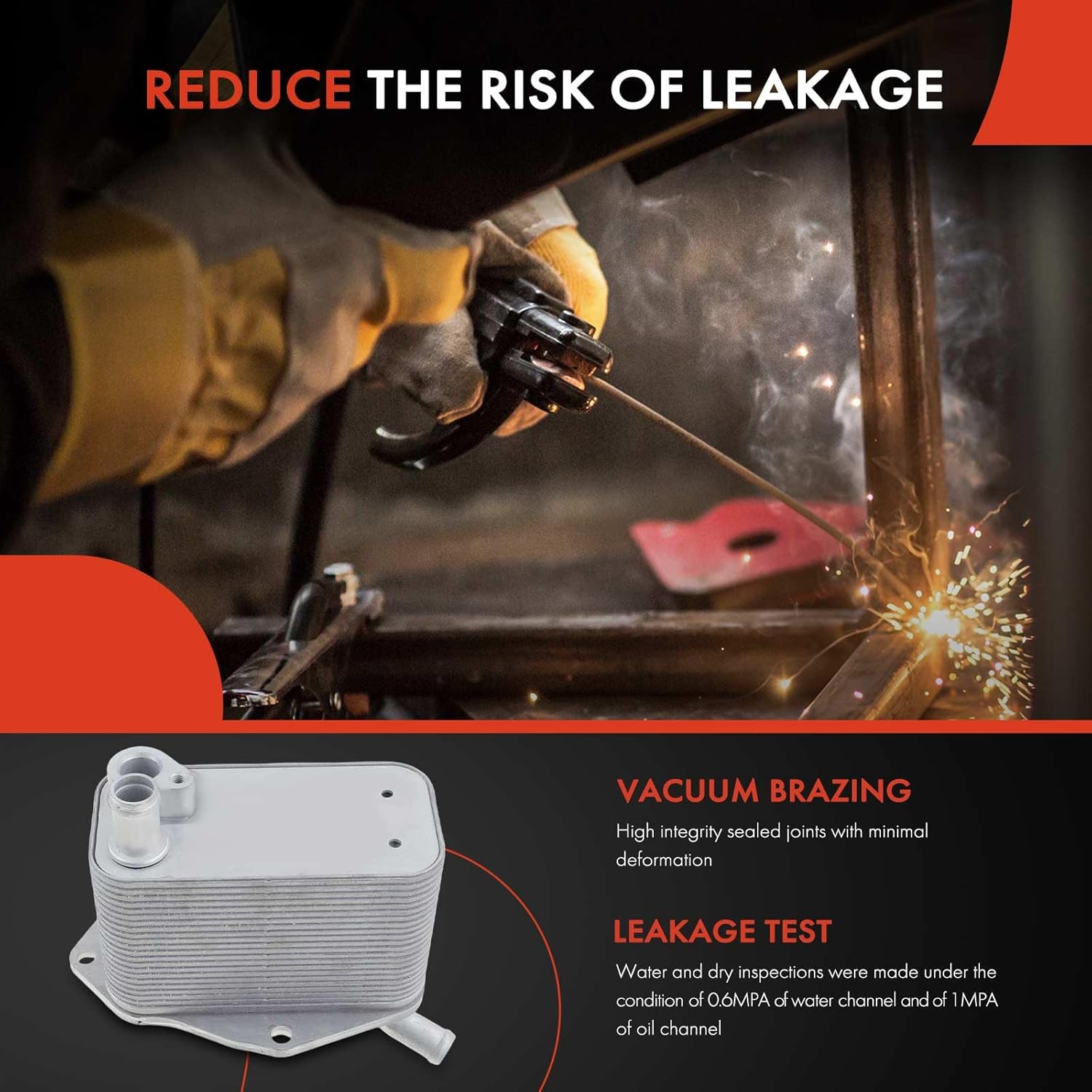 A-Premium Engine Oil Cooler Compatible with Land Rover LR2 2008-2010 Volvo XC60 2010-2011 XC90 2007-2009 S60 2016 XC70 2008-2009 S80 2007-2015 V70