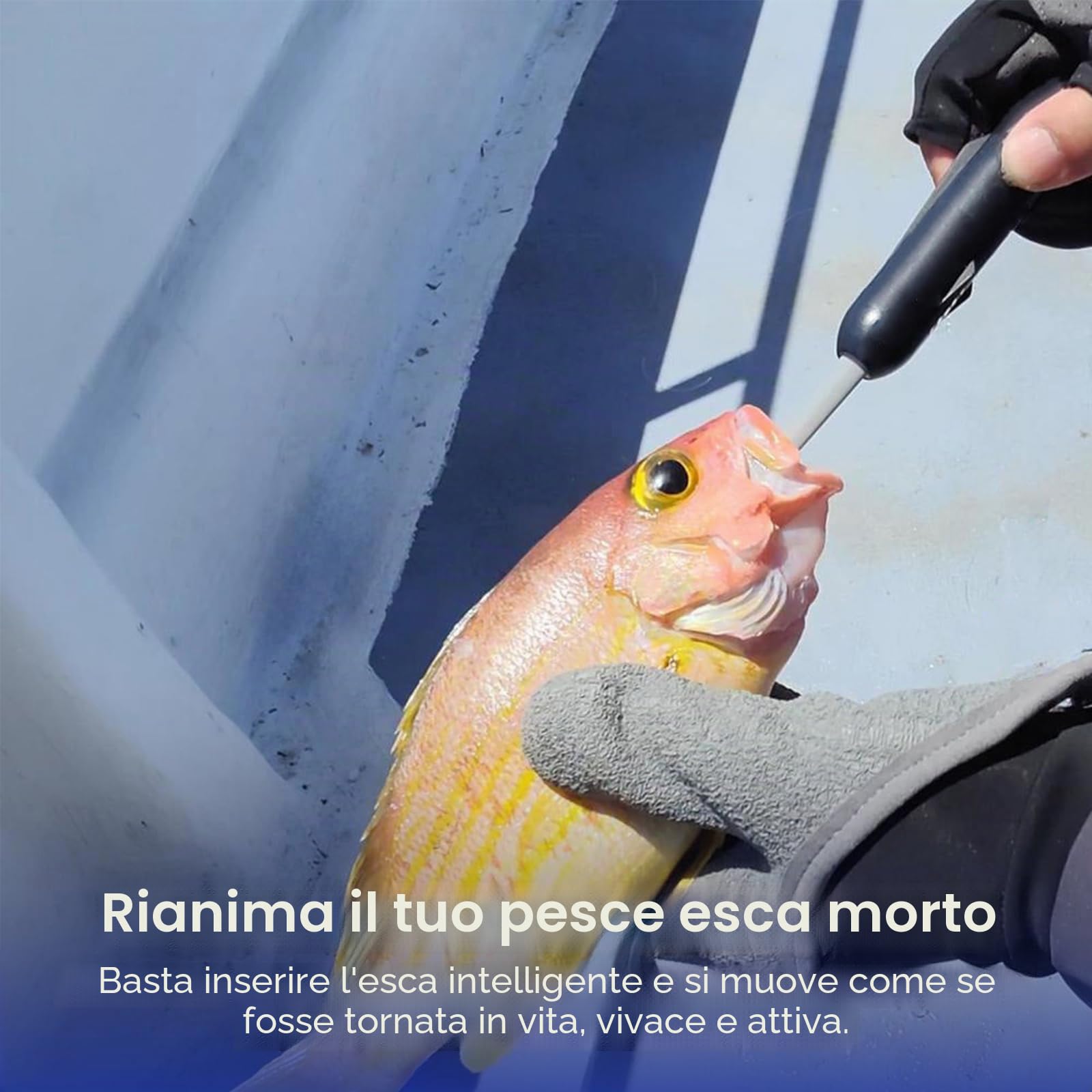 KANAMA Smart Bait Pro - Esca Robotica Elettronica Impermeabile 300 m, Nuoto Automatico e Riattivazione di Pesci Morti, Attrezzatura da Pesca Ricaricabile per Acqua Dolce e Salata, 1 Set