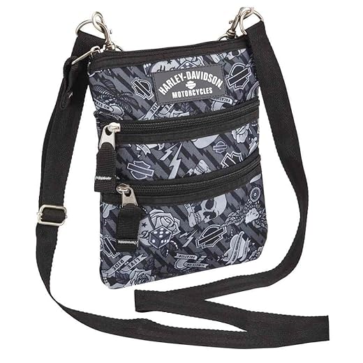 Harley Davidson (Cross X-Body Slings Grey Tattoo, One Size