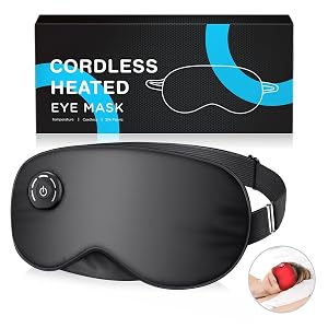 Heated Eye Mask Cordless Eye Mask for Dry Eyes Relief Stye Blepharitis Chalazion Improved Sleep Washable Eye Heating