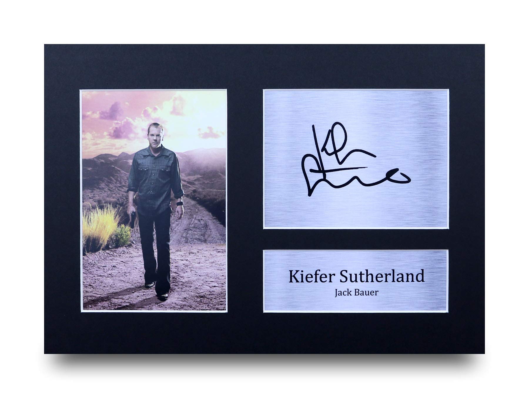 HWC Trading Kiefer Sutherland Gift Signed A4 Printed Autograph Jack Bauer 24 Gifts Photo Display