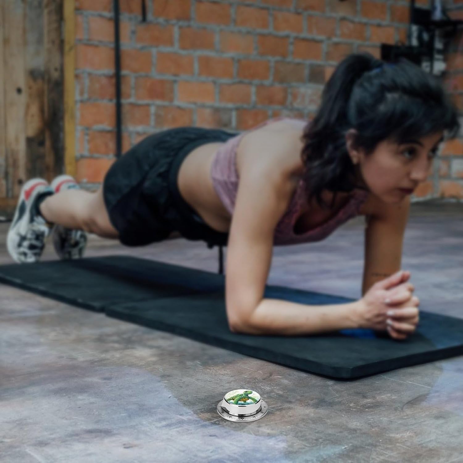 Cartoon Turtle Pattern Timer Stainless Steel Kitchen Timers Waterproof & Rust-Proof 60 Minute Mechanical Timer with Loud Alarm for Cooking, Baking, Fitness