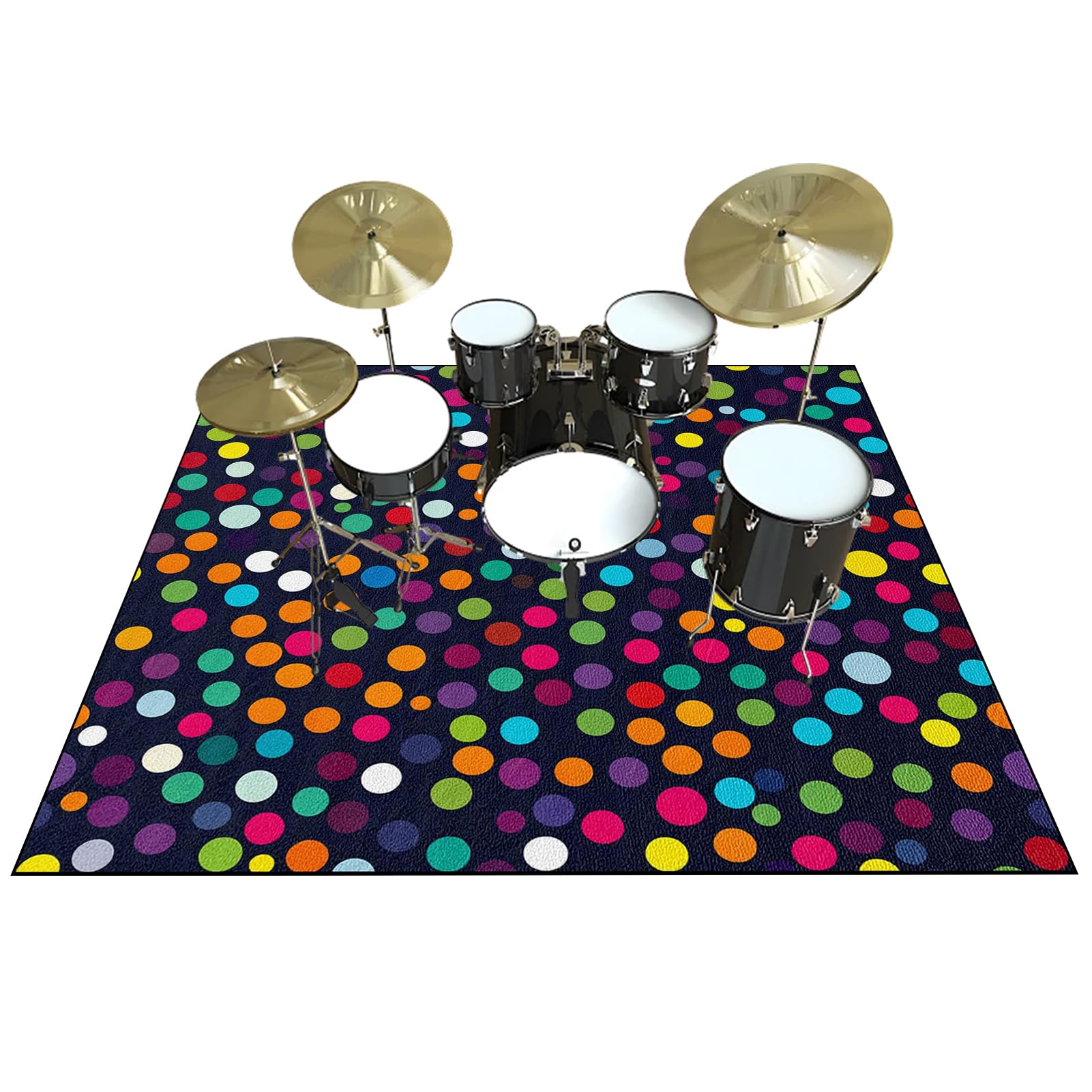 Tappetino per Batteria Acustica 230 x 200 cm Tappeto Batteria Elettronica Antiscivolo Tappeto a Tamburo Insonorizzato Tappeto Drum Carpet, per Rullante Grancassa Batteria Jazz e Strumenti Musicali