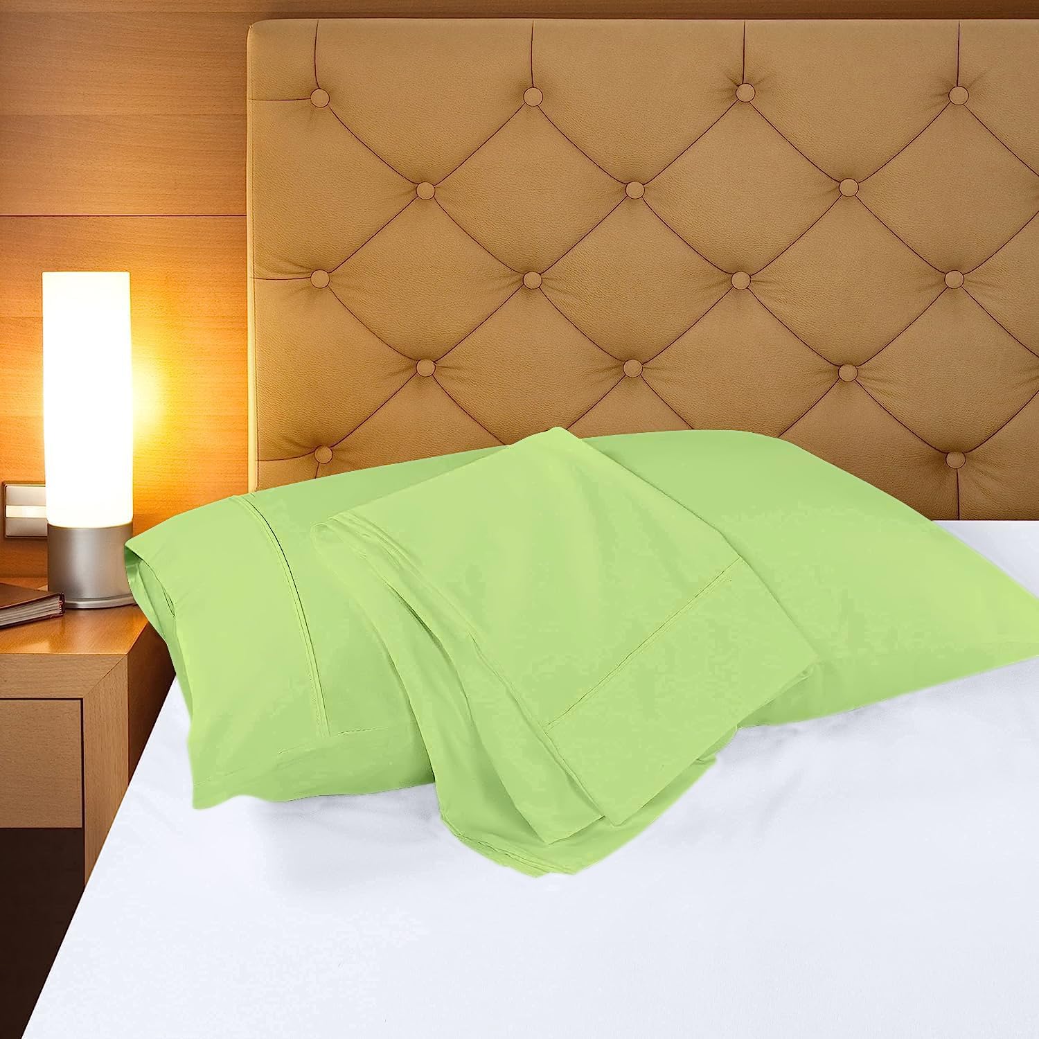 Pillow Cover King Size- Microfiber Standard Pillow Cover, Super Soft and Breathable Pillow Cover for Bed, 2PC King (20"x40"), Sage Color