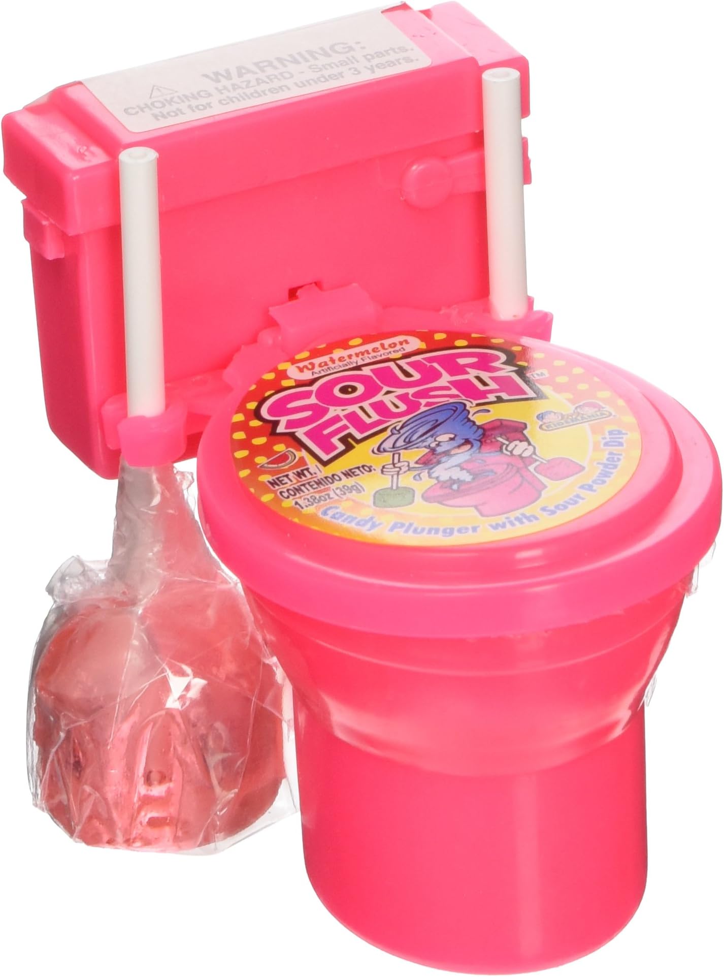 Sour Flush Candy Plungers and Powder Toilet Dip-Random Colors - 1 Unit