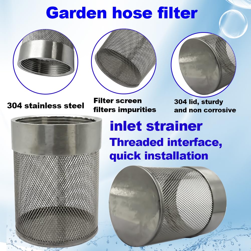 Cabezal de filtro de acero inoxidable SUS304 de 2 pulgadas con diámetro de rosca interna de 58 mm conectado al filtro de tubería de agua DN50 de 2 pulgadas utilizado para eliminar desechos y