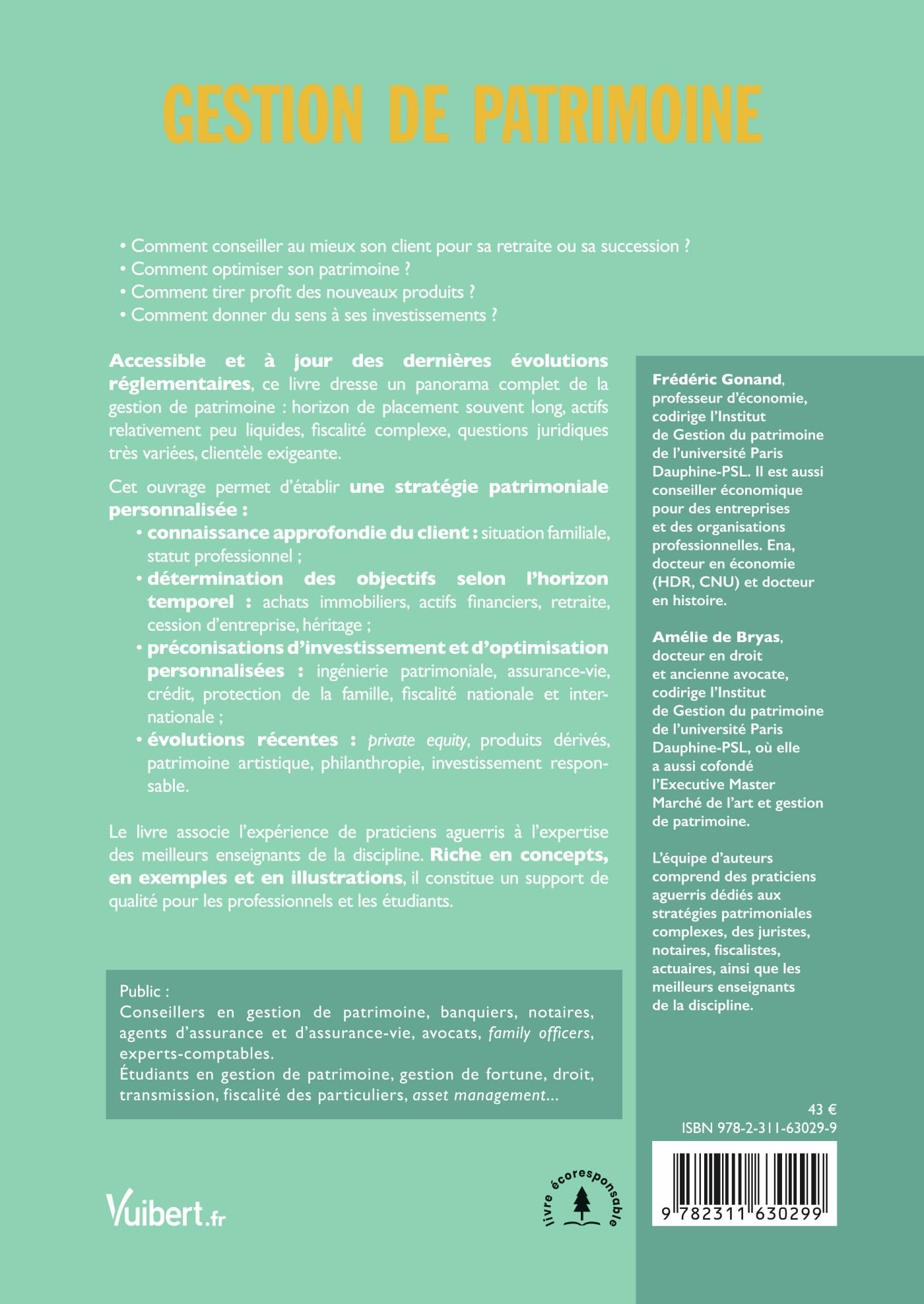 Gestion de patrimoine 2026 / 2027: Du diagnostic aux stratégies financières, juridiques, fiscales et relationnelles