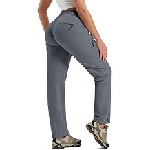 MoFiz Womens Hiking Cargo Pants Lightweight Quick Dry UPF 50 Water Resistant Fishing Camping Travel Pant with 5 Pockets