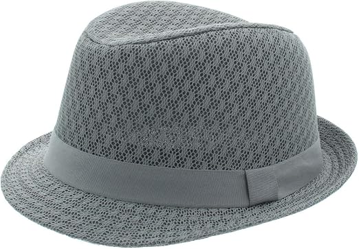 Breathable Mesh Fedora Short Brim Hat 