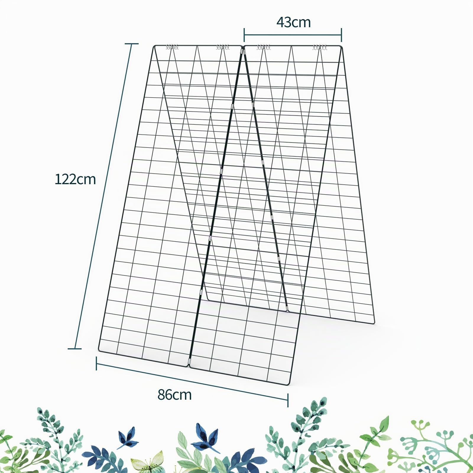 COSTWAY Support de Croissance Tutor pour Plantes Grimpantes, Légumes et Fruits - 2 Pièces pour Serre