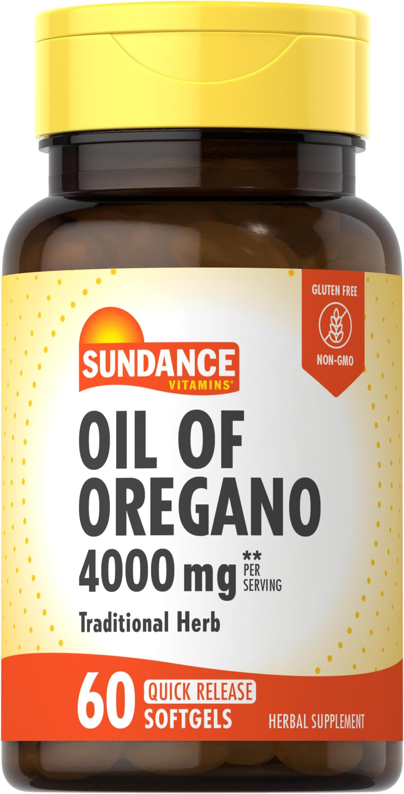 Sundance Oil of Oregano Softgels | 60 Pills | Naturally Occurring Traditional Herbal Supplement | Non-GMO and Gluten Free Formula
