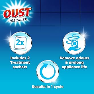 Oust Dishwasher & Washing Machine Descaler - 2 x 75g Sachets