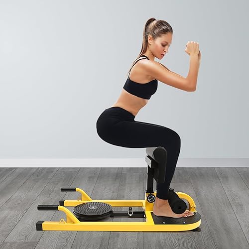 Miniatura 8 de Máquina de sentadillas profundas, 220 libras, multifuncional, entrenador de abdominales para sentadillas profundas, ajustable, máquina de