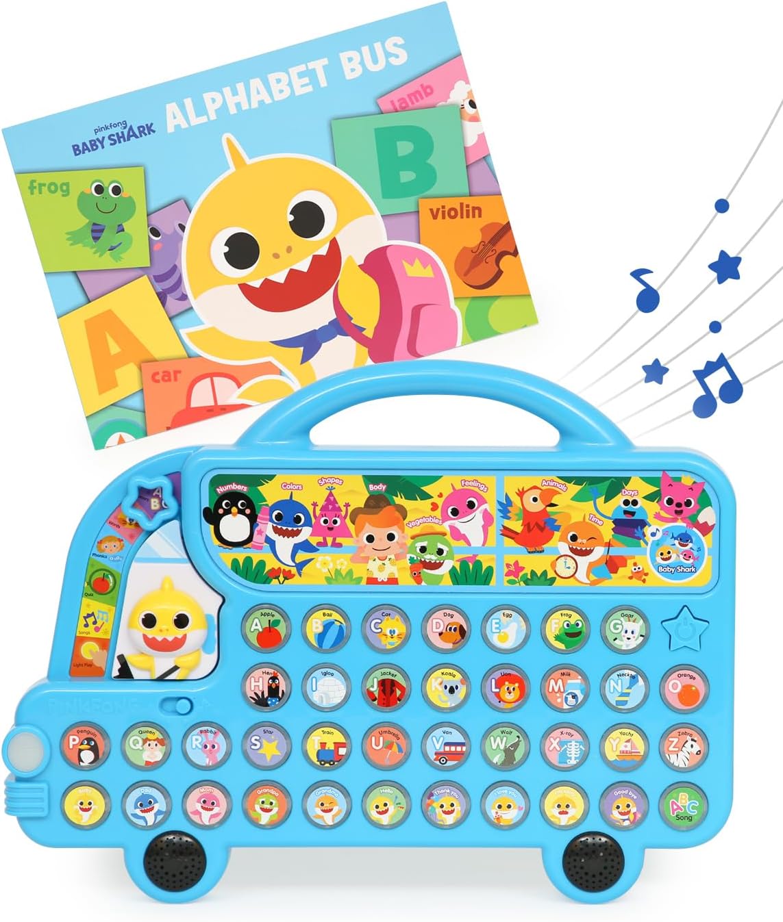 Baby Shark ABC Alphabet Bus (2nd Edition) Sound Pad | Premium Interactive Electronic Toy, Music Pad | Learning & Education Toys, Gifts for Kids and Toddlers