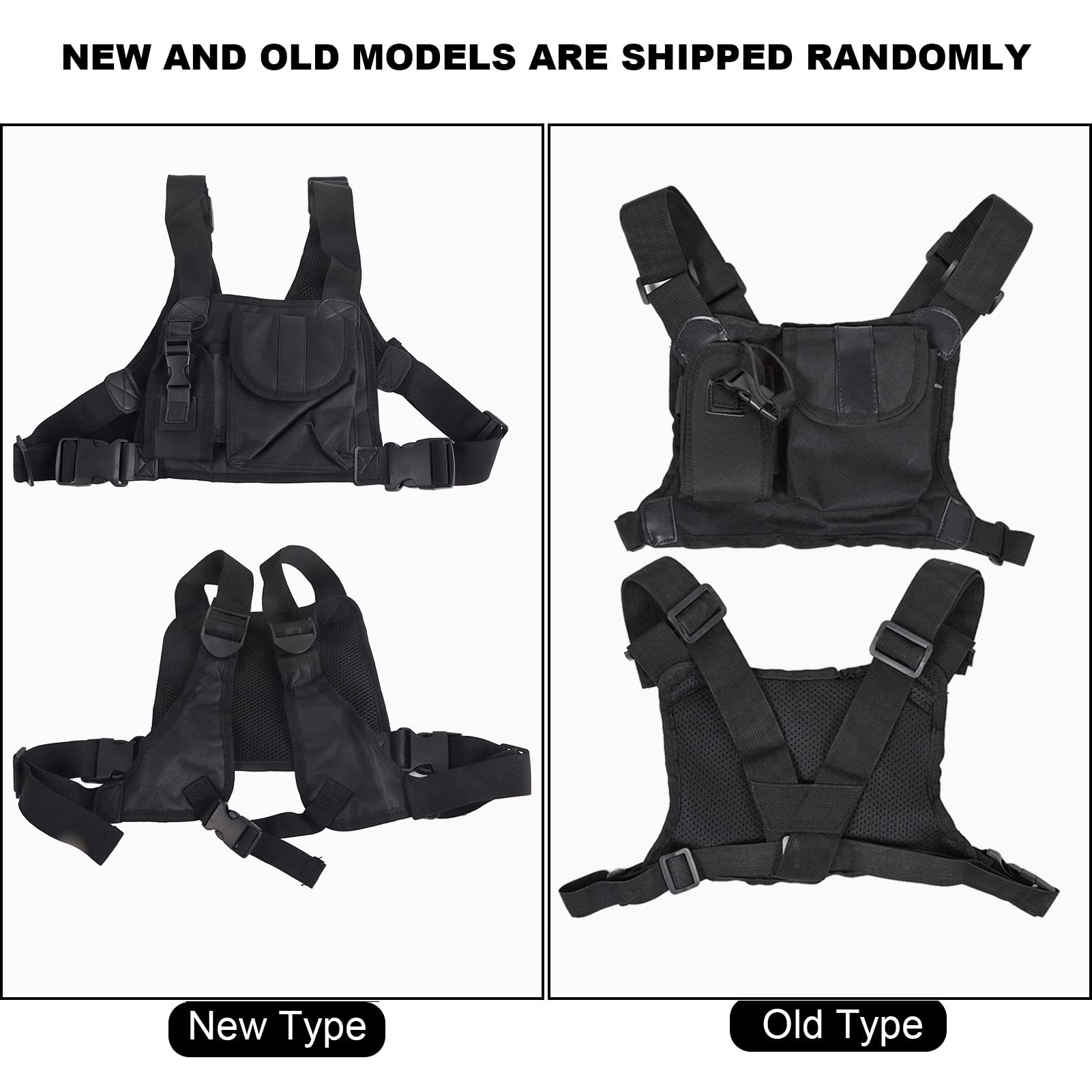 Walkie Talkie Chest Pocket Harness Borse Nylon Regolabile Universale